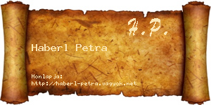 Haberl Petra névjegykártya
